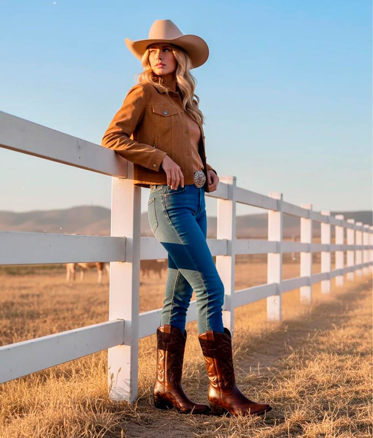 TIERRA BENDITA Bota Vaquera Tubo Bordado_1224159