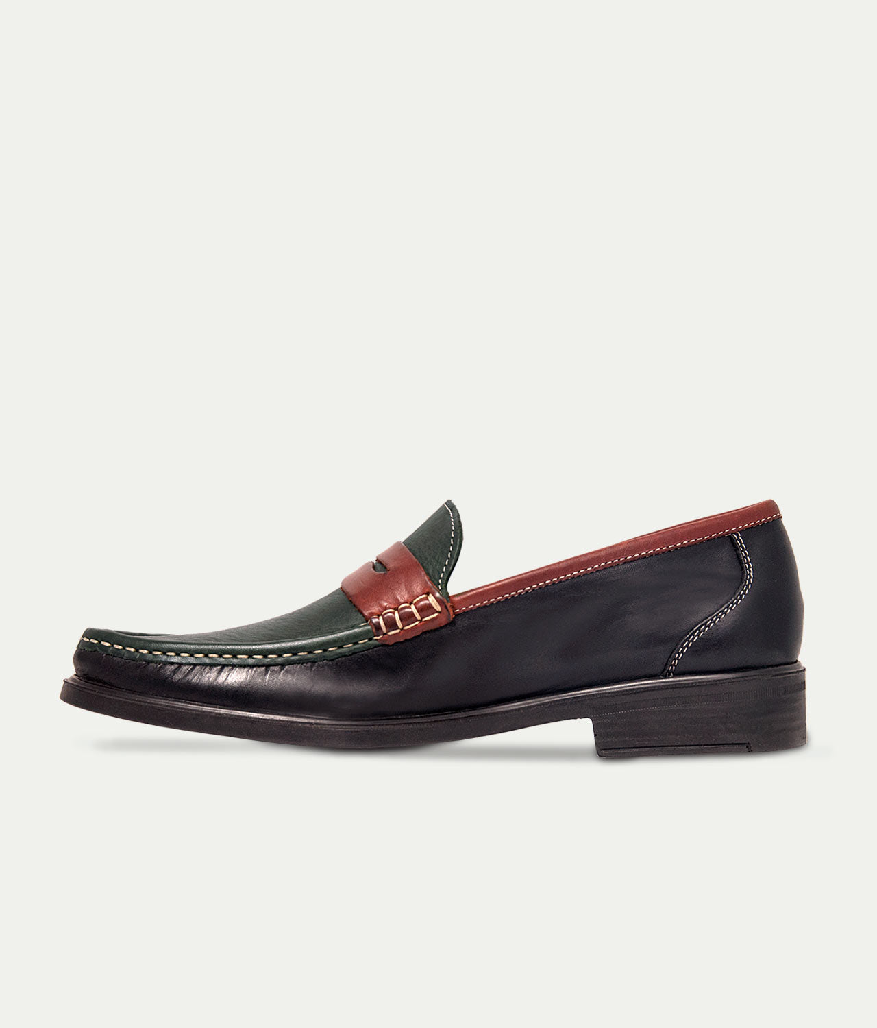 JULIO DE MUCHA Green-Brown-Black Elegant Tricolor