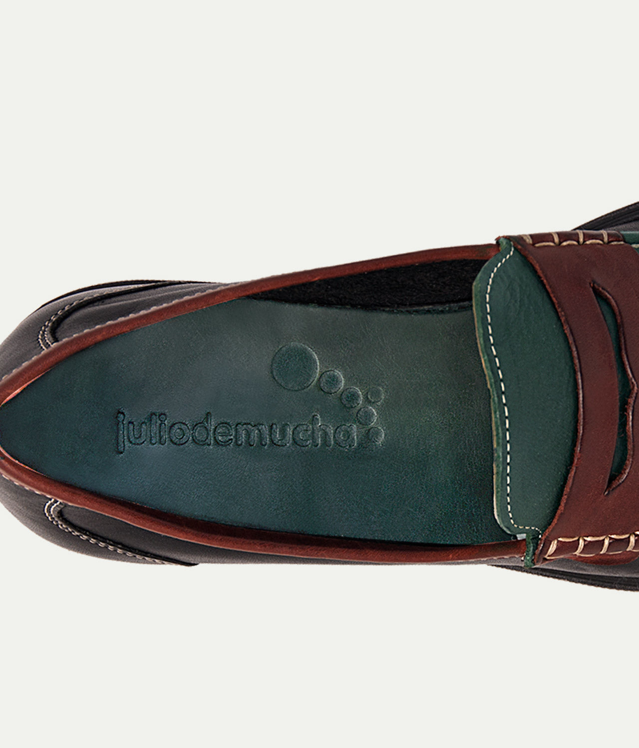 JULIO DE MUCHA Green-Brown-Black Elegant Tricolor