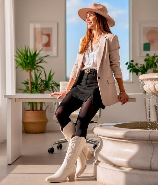 TIERRA BENDITA Bota Vaquera Tubo Bordado_1103646